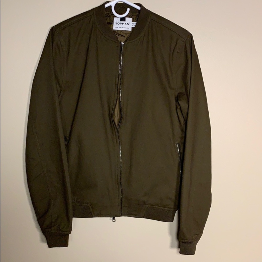 Army Green Topman Bomber Jacket